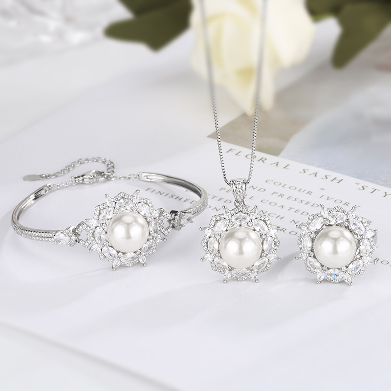 Pearl Necklace Set - New Jewelry Pearl Gemstone Set Necklace