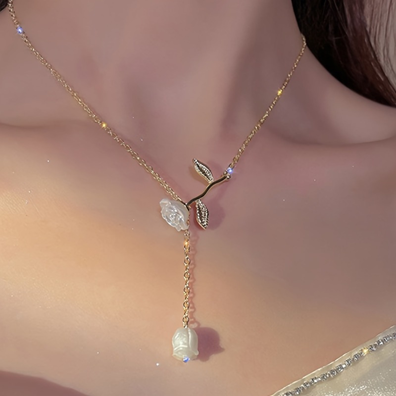 Formal Wear Jewelry For Women - Women's Exquisite Floral Necklace - Vintage
