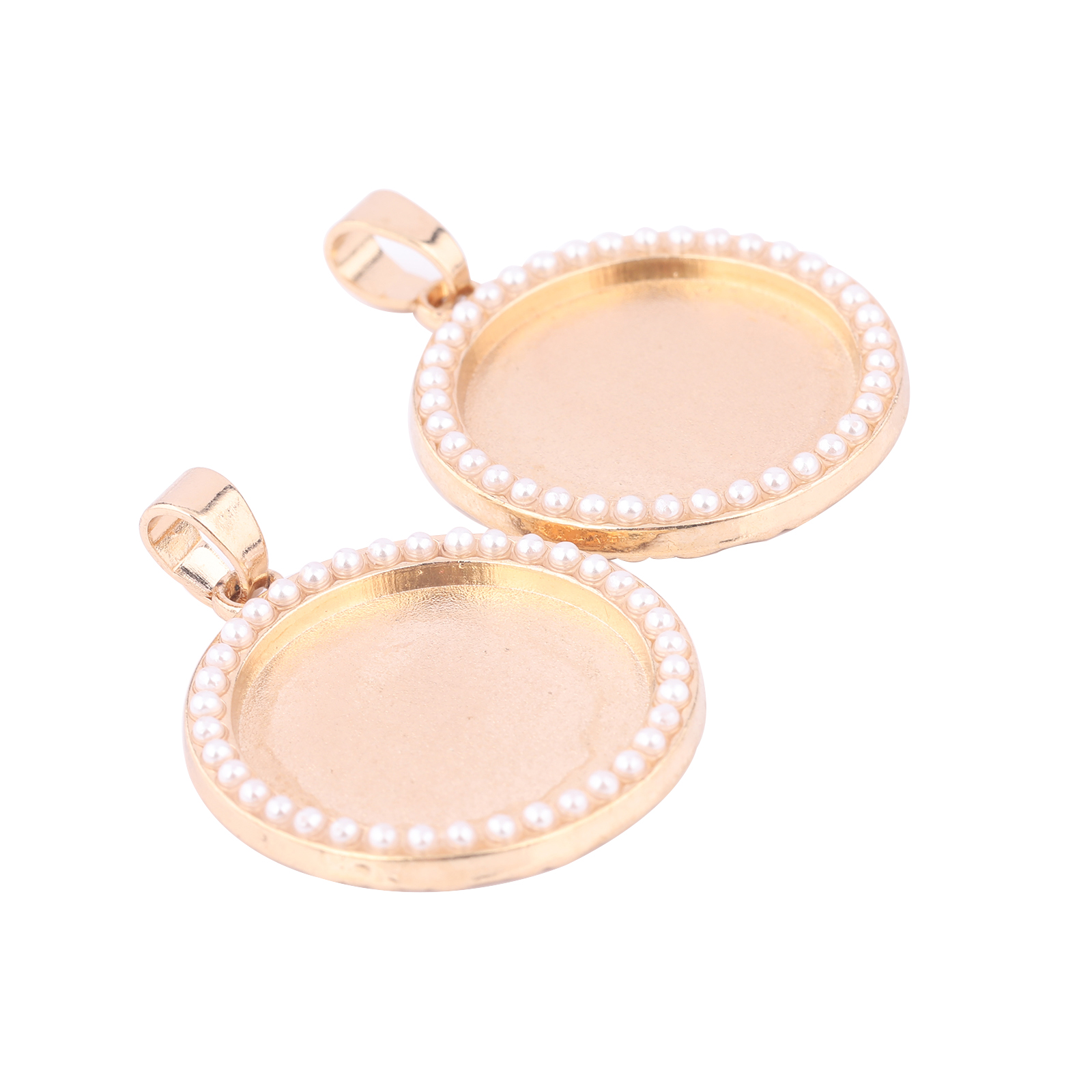 Pearl Necklace Set - 5pcs Kc Gold Pearl Cabochon Base