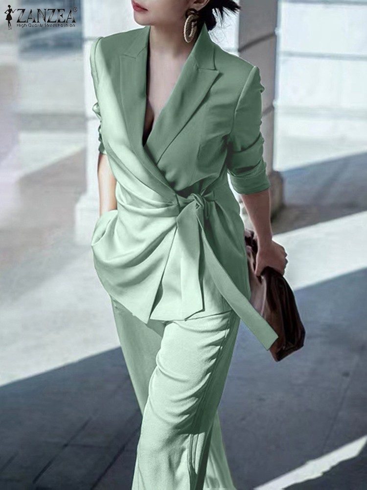 ZANZEA Spring 2pcs Office Wome - Women Formal Wear Set ulasan dan harga