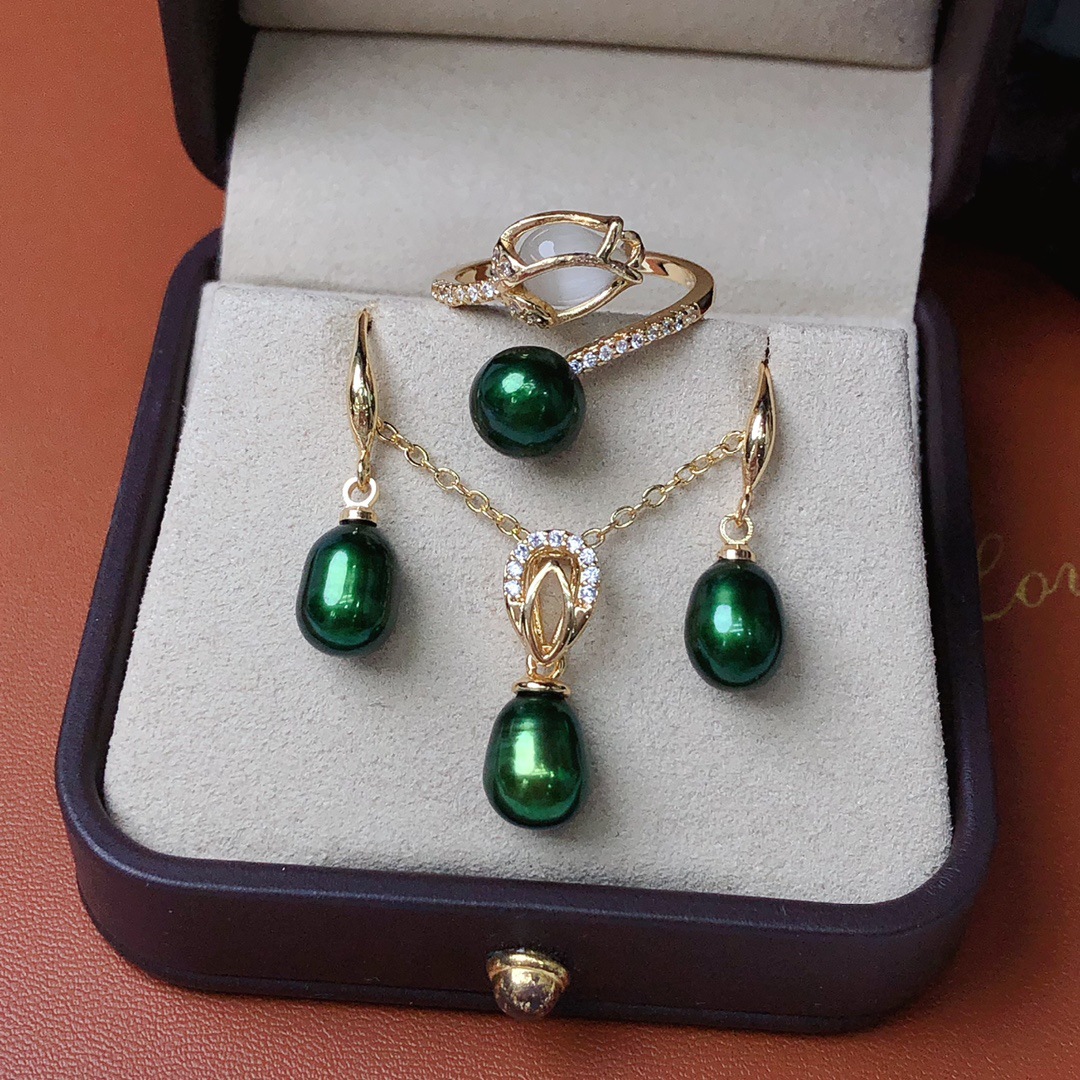 one set freshwater Pearl white - Pearl Necklace Set ulasan dan harga