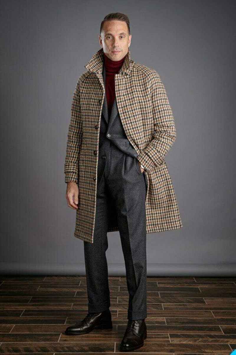 Long Woolen Men Coat Literatur - Tailored Coat Wool ulasan dan harga