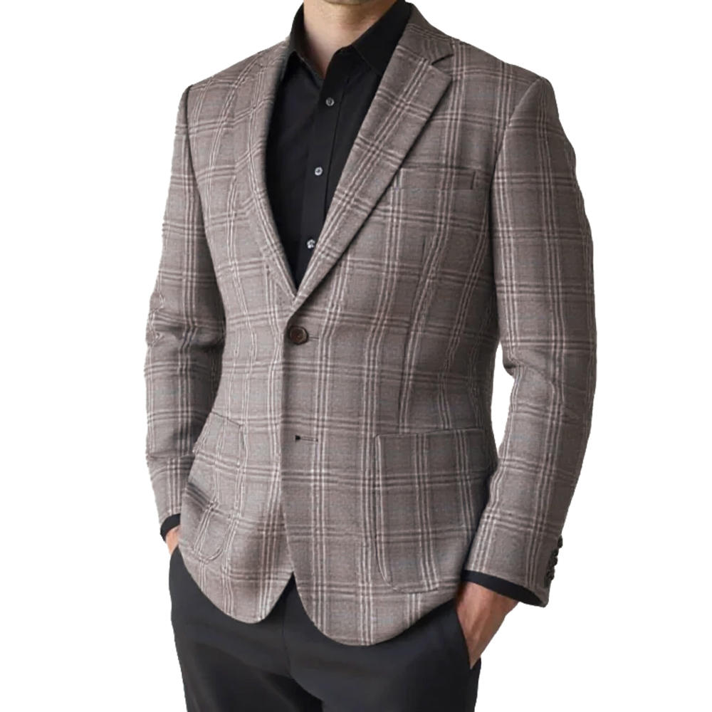 2026 Fashion Men Jacket Brown  - Tailored Coat Wool ulasan dan harga