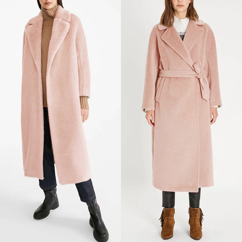 Redraspberry Skin Pink Double- - Tailored Coat Wool ulasan dan harga