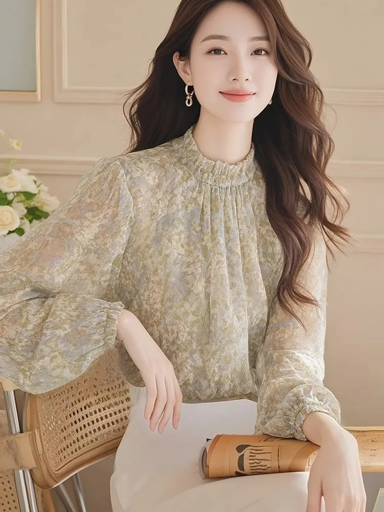 Long Sleeve Shirts Women Satin - Women'S Gothic Formal Wear ulasan dan harga