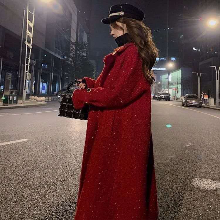 Thiened Autumn Winter New Sle  - Tailored Coat Wool ulasan dan harga
