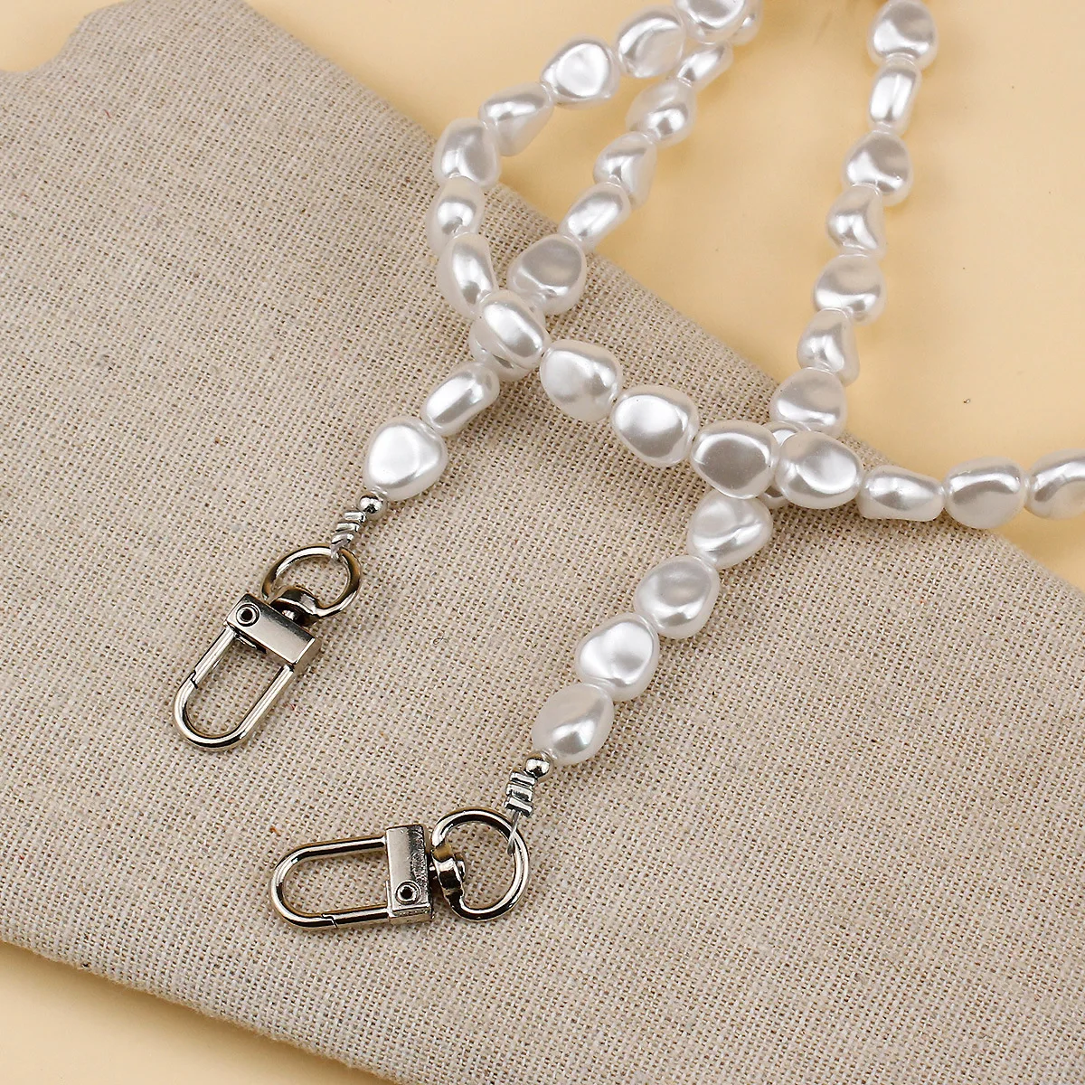 Mobile Phone Lanyard Luxury Pe - Pearl Necklace Set ulasan dan harga