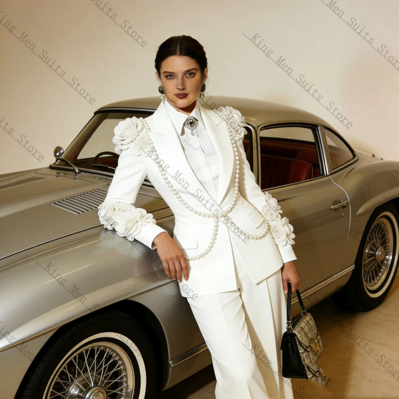 Luxury White Women Suit Set 2  - Women Luxury Formal Wear ulasan dan harga