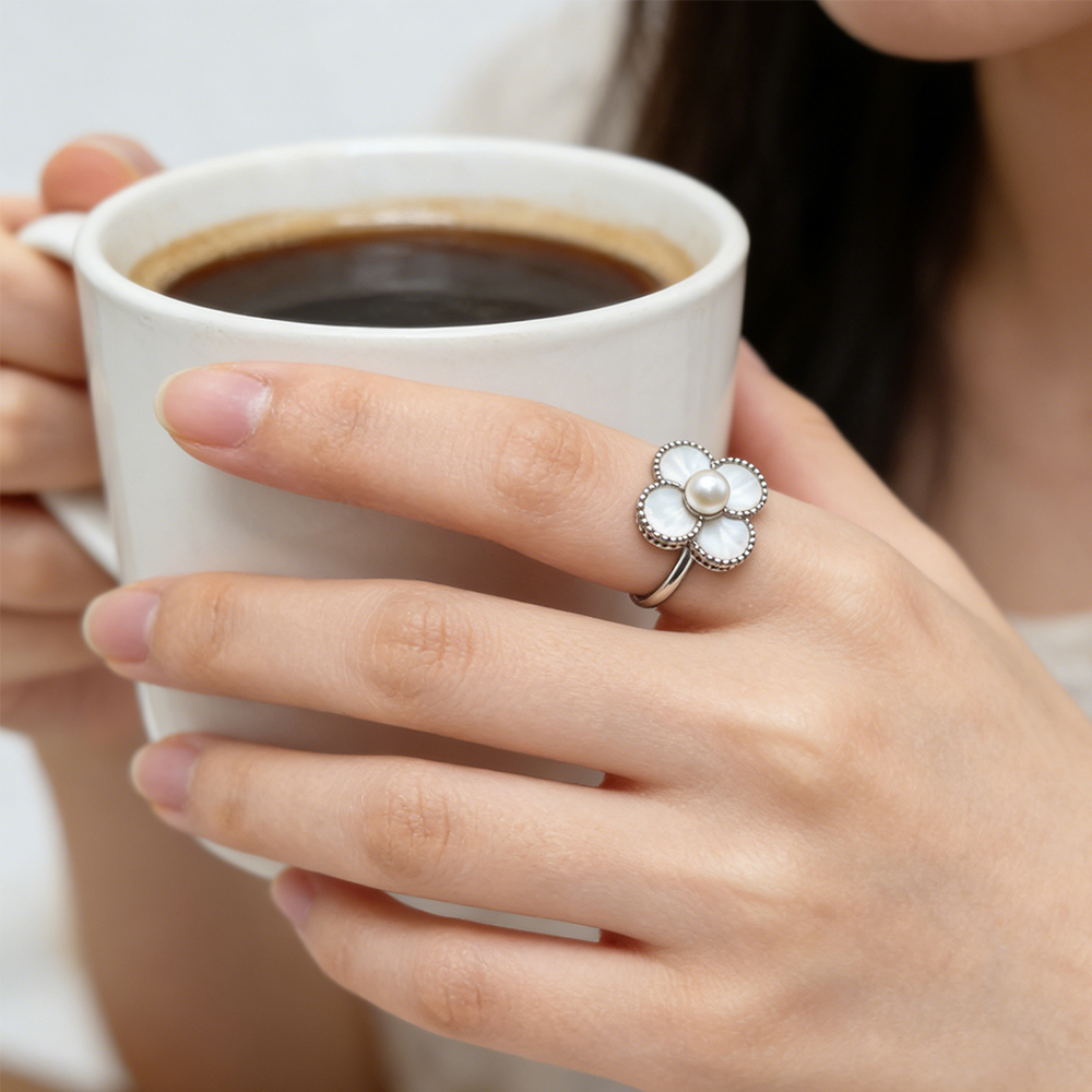 Vintage Ring With Of Pearl And - Formal Wear Jewelry For Women ulasan dan harga