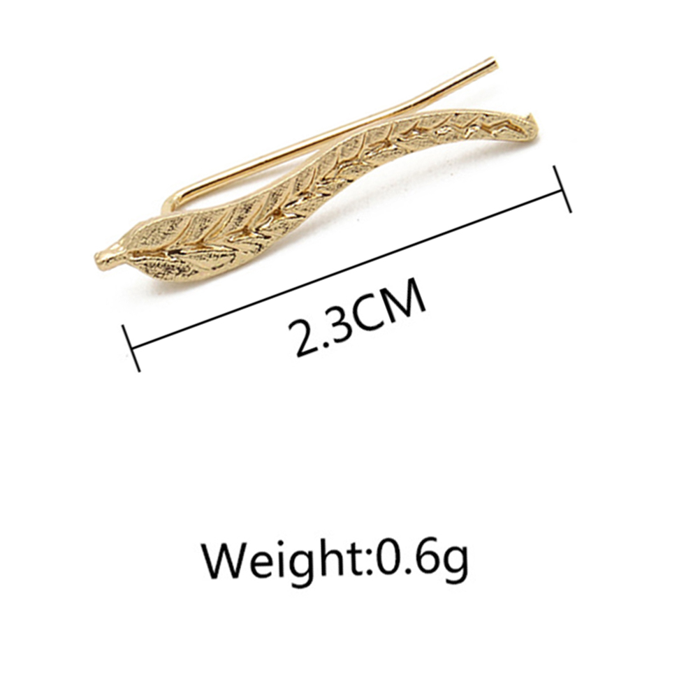 1 Pair Leaf Ear Climbers Golde - Formal Wear Jewelry For Women ulasan dan harga