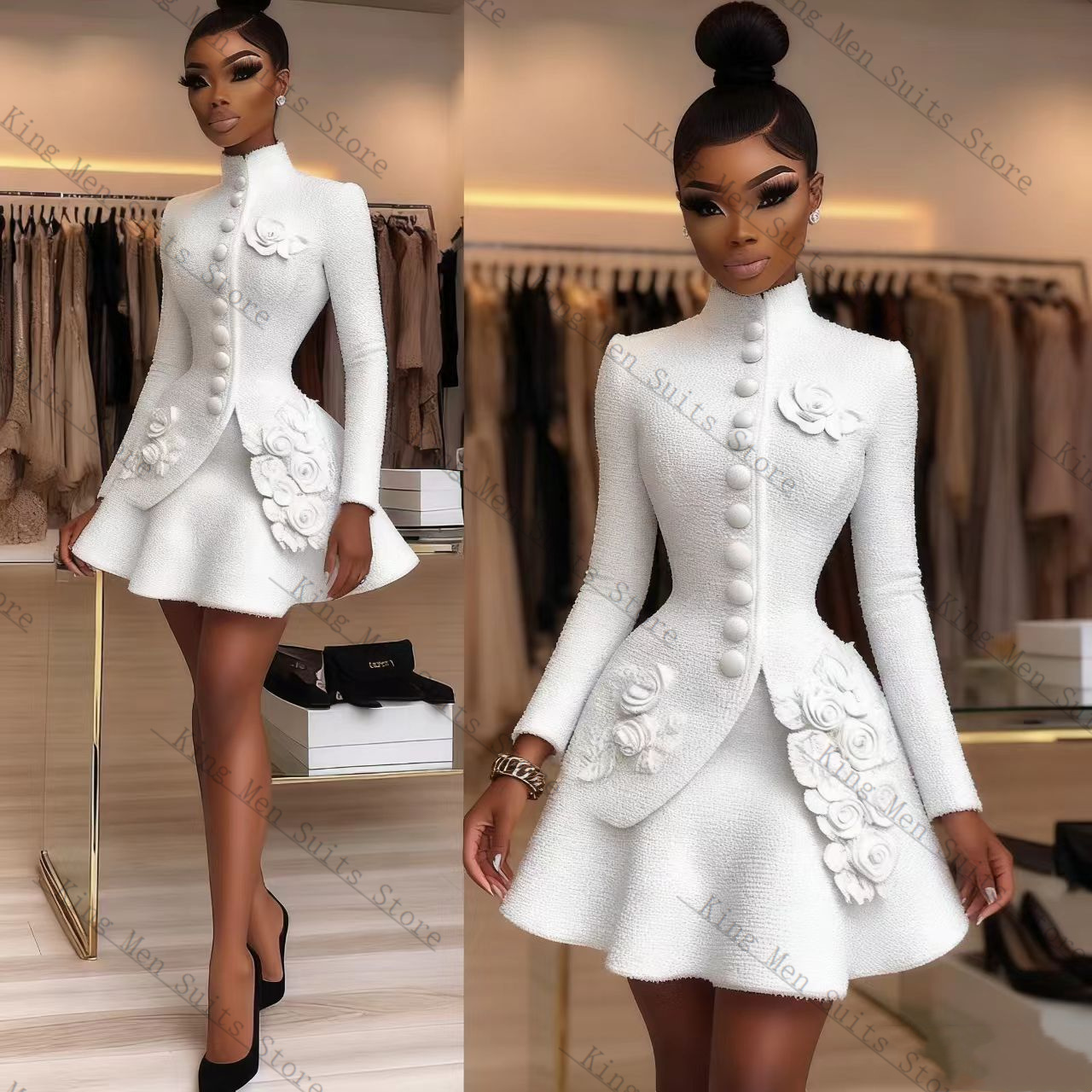Luxury White Women Suit Set 2  - Women Luxury Formal Wear ulasan dan harga