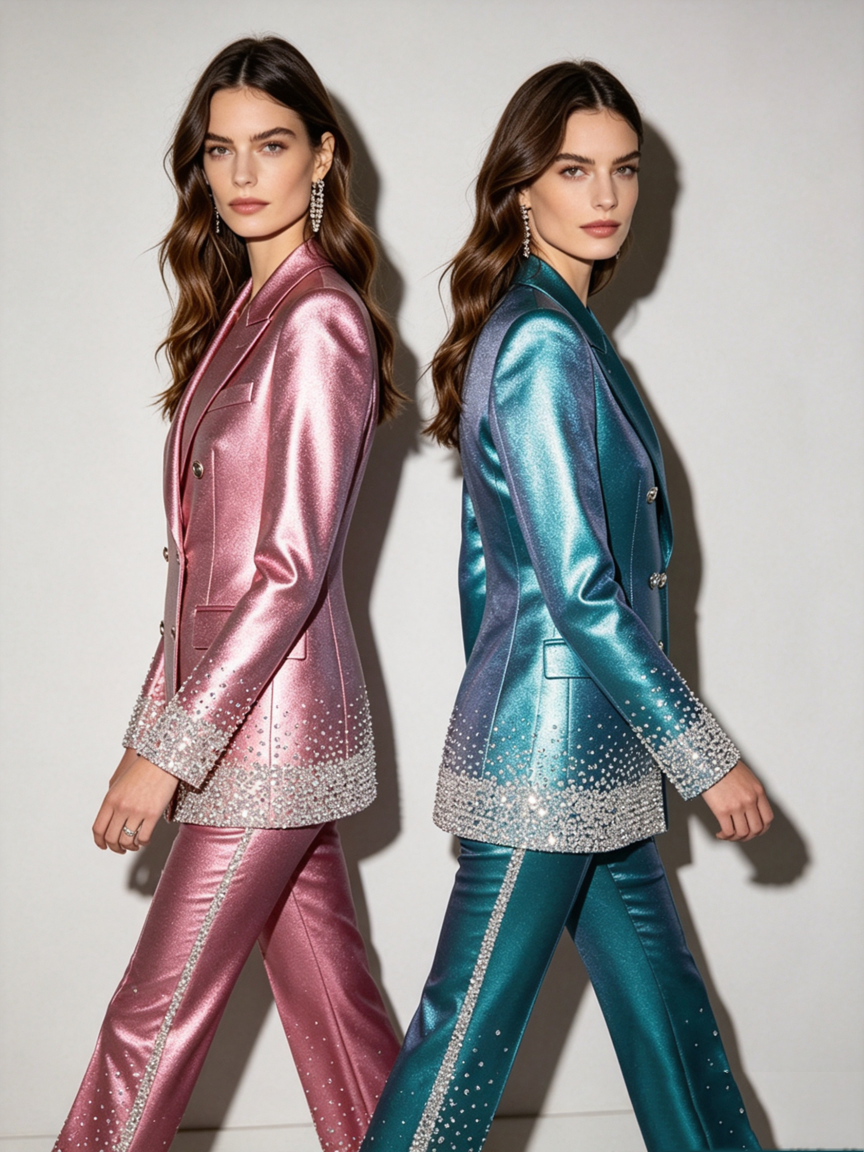 Luxury Satin Crystals Women Su - Women Luxury Formal Wear ulasan dan harga