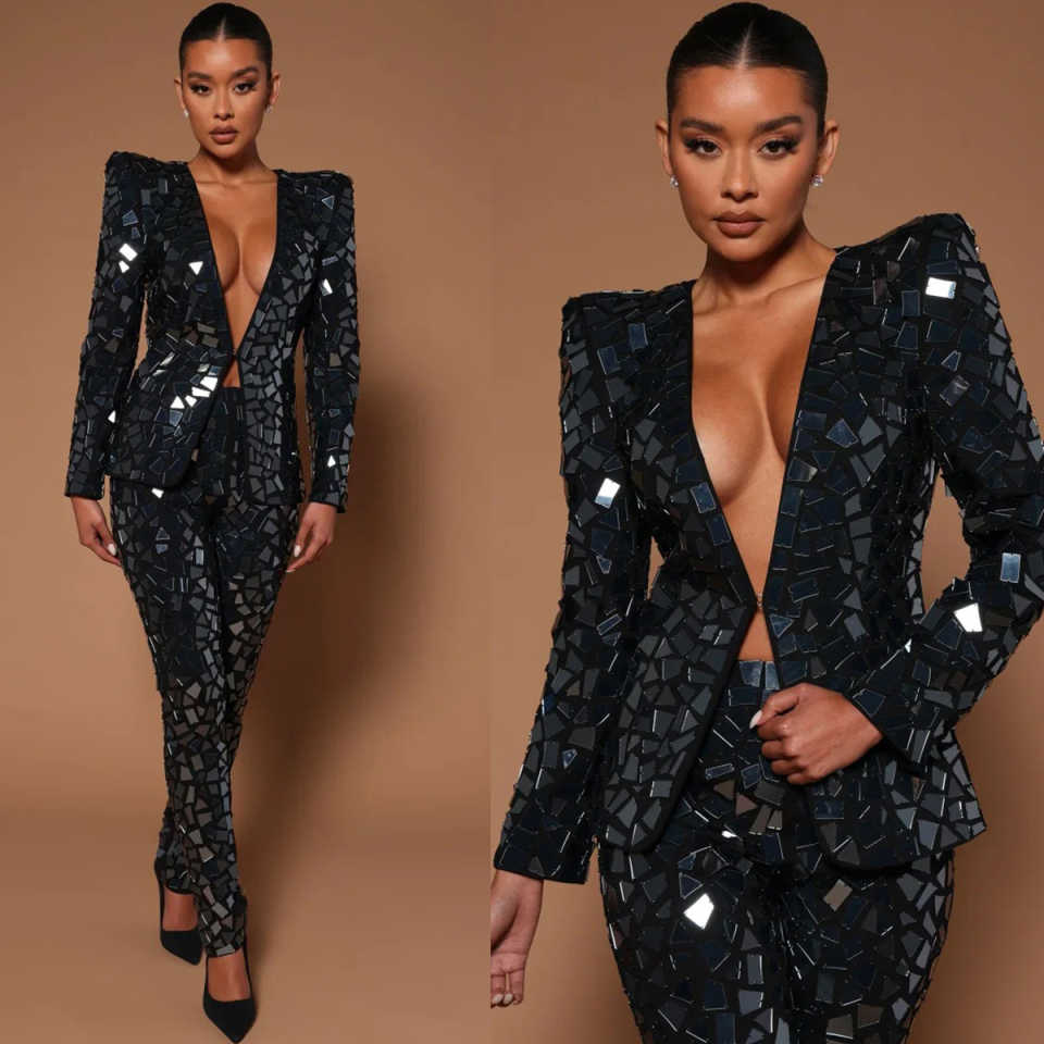 Designer Big Diamonds Women Pa - Women Formal Wear With Tie ulasan dan harga
