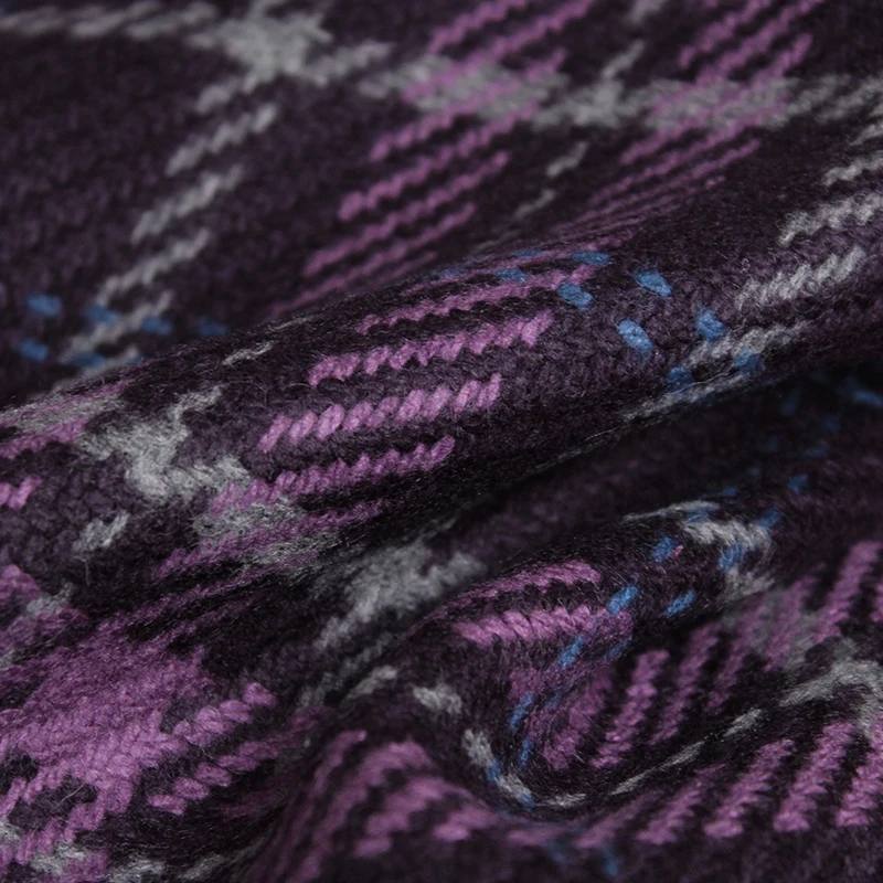 Redraspberry Purple Plaid Twee - Tailored Coat Wool ulasan dan harga