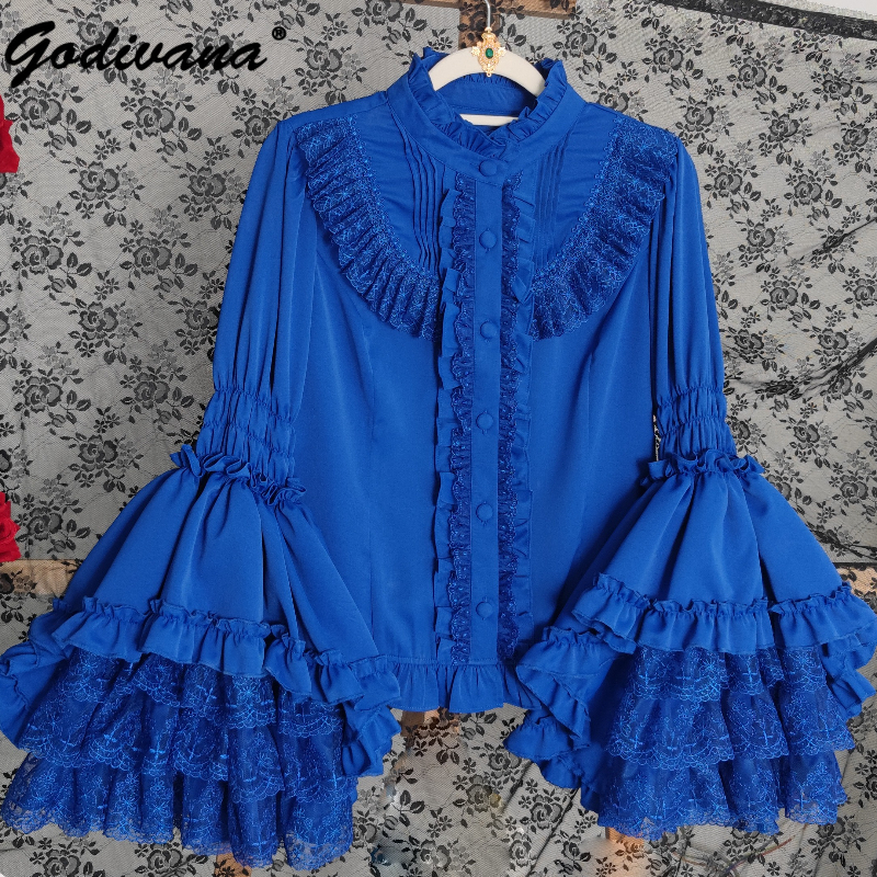 Original Lolita Chiffon Blouse - Women'S Gothic Formal Wear ulasan dan harga