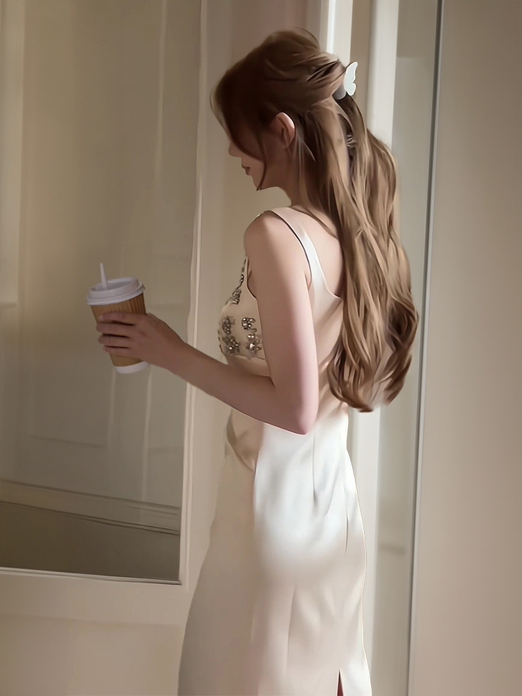 Elegant Heavy Work Satin Eveni - Women Luxury Formal Wear ulasan dan harga