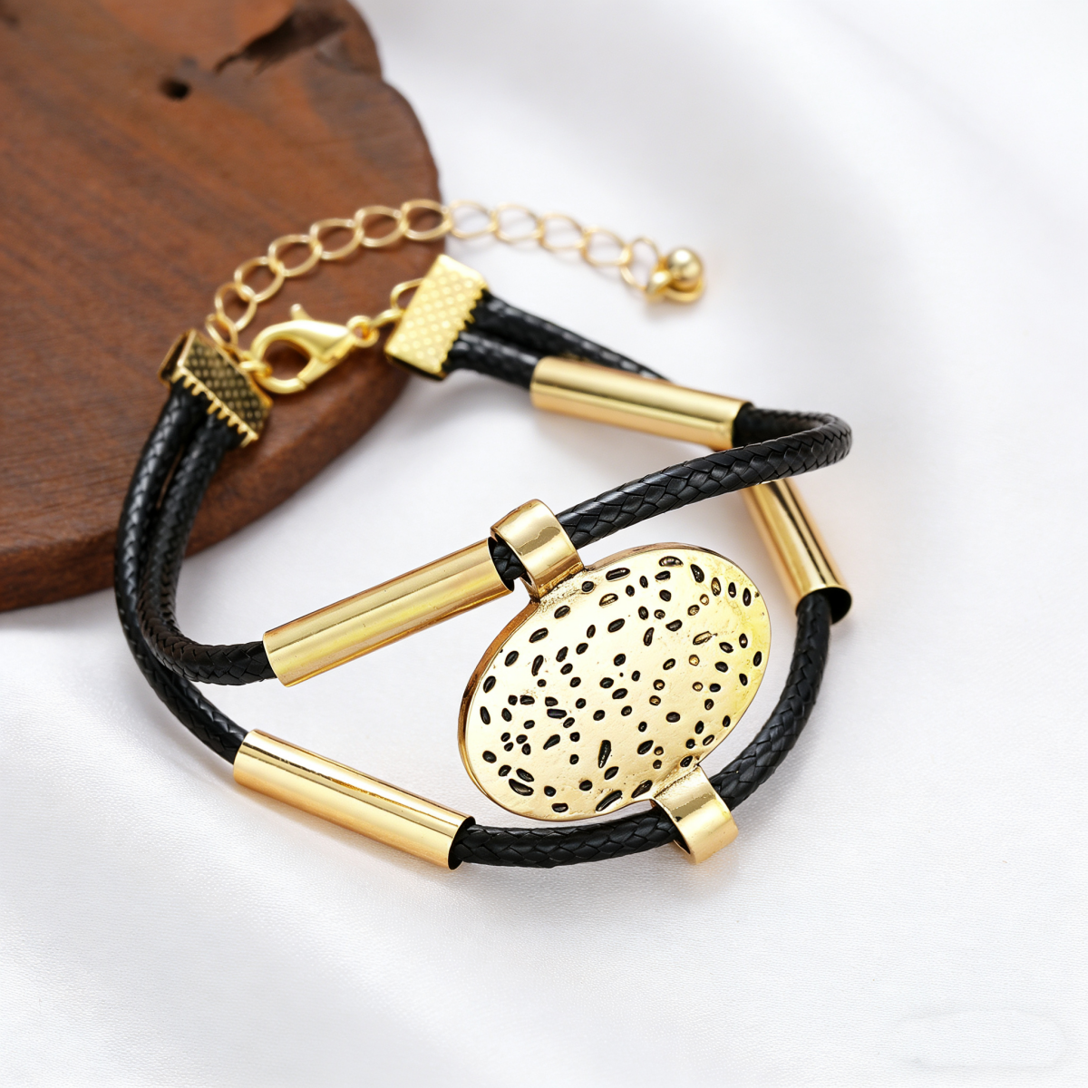 Elegant Oval Pendant Set Textu - Formal Wear Jewelry For Women ulasan dan harga