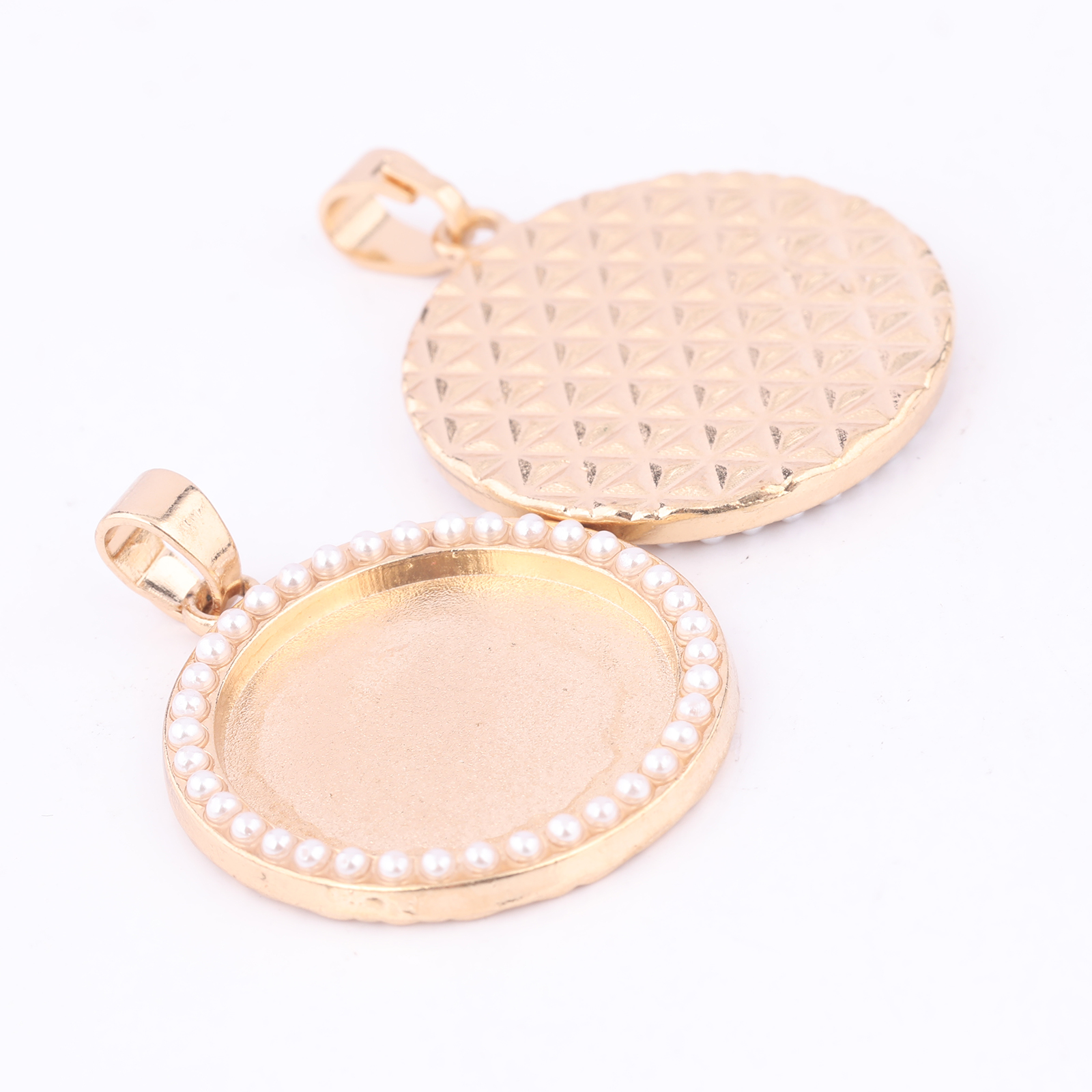 5pcs Kc Gold Pearl Cabochon Ba - Pearl Necklace Set ulasan dan harga
