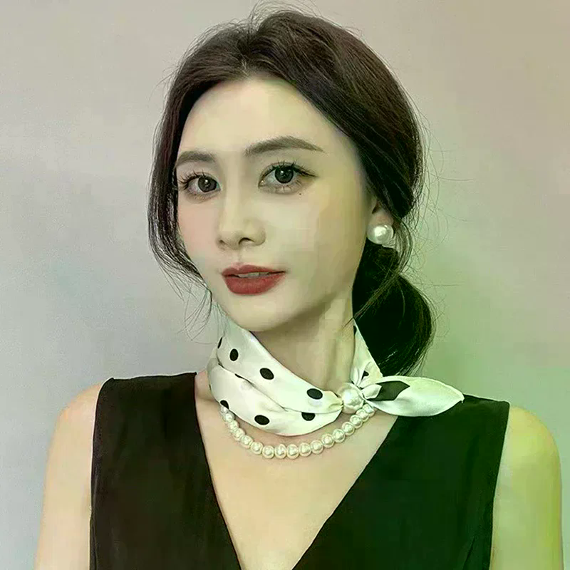 Magnetic Narrow Elegant Satins - Pearl Necklace Set ulasan dan harga