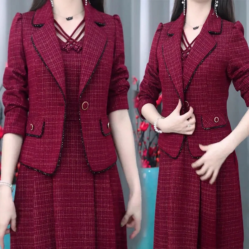 Middle Aged Female Dress Sets  - Women Formal Wear Set ulasan dan harga