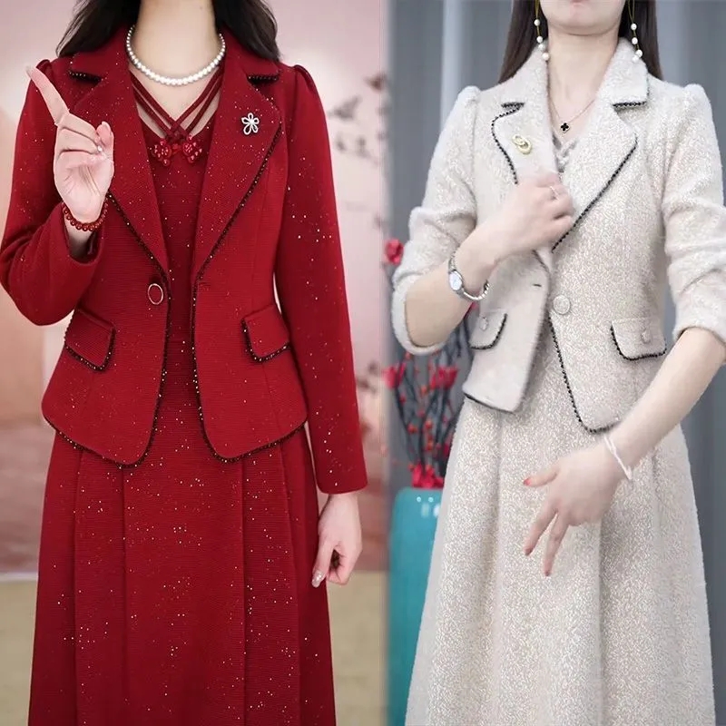 Middle Aged Female Dress Sets  - Women Formal Wear Set ulasan dan harga
