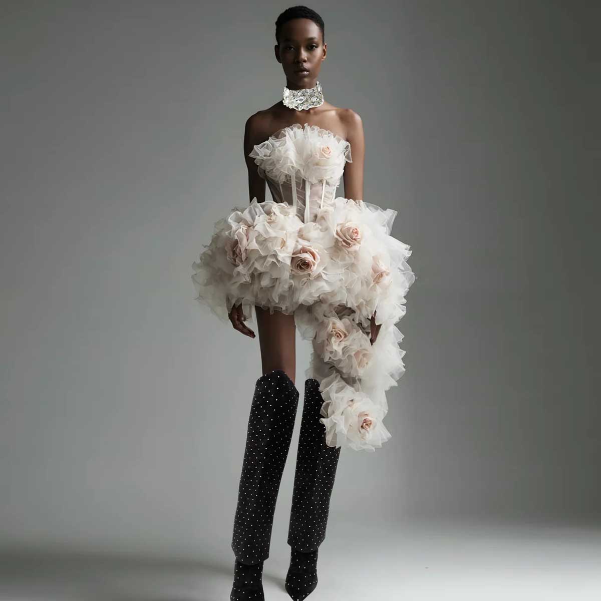 Gothic Asymmetrical Floral Sho - Women'S Gothic Formal Wear ulasan dan harga