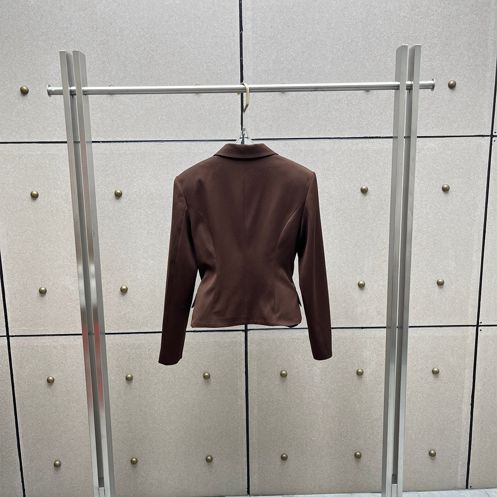 Y2K Cropped Wool Blend Blazer  - Tailored Coat Wool ulasan dan harga