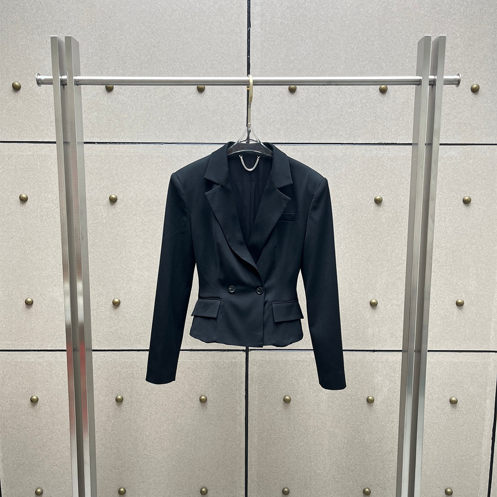 Y2K Cropped Wool Blend Blazer  - Tailored Coat Wool ulasan dan harga